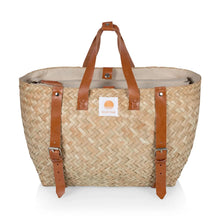 Load image into Gallery viewer, Hermosa Insulated Woven Seagrass Beach Cooler Bag