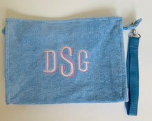 Load image into Gallery viewer, Terry Cloth Makeup Bag with Plastic Liner