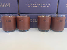 Load image into Gallery viewer, Leather Wrapped Rocks Glasses - Set of 2