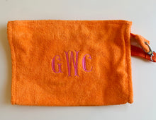 Load image into Gallery viewer, Terry Cloth Makeup Bag with Plastic Liner
