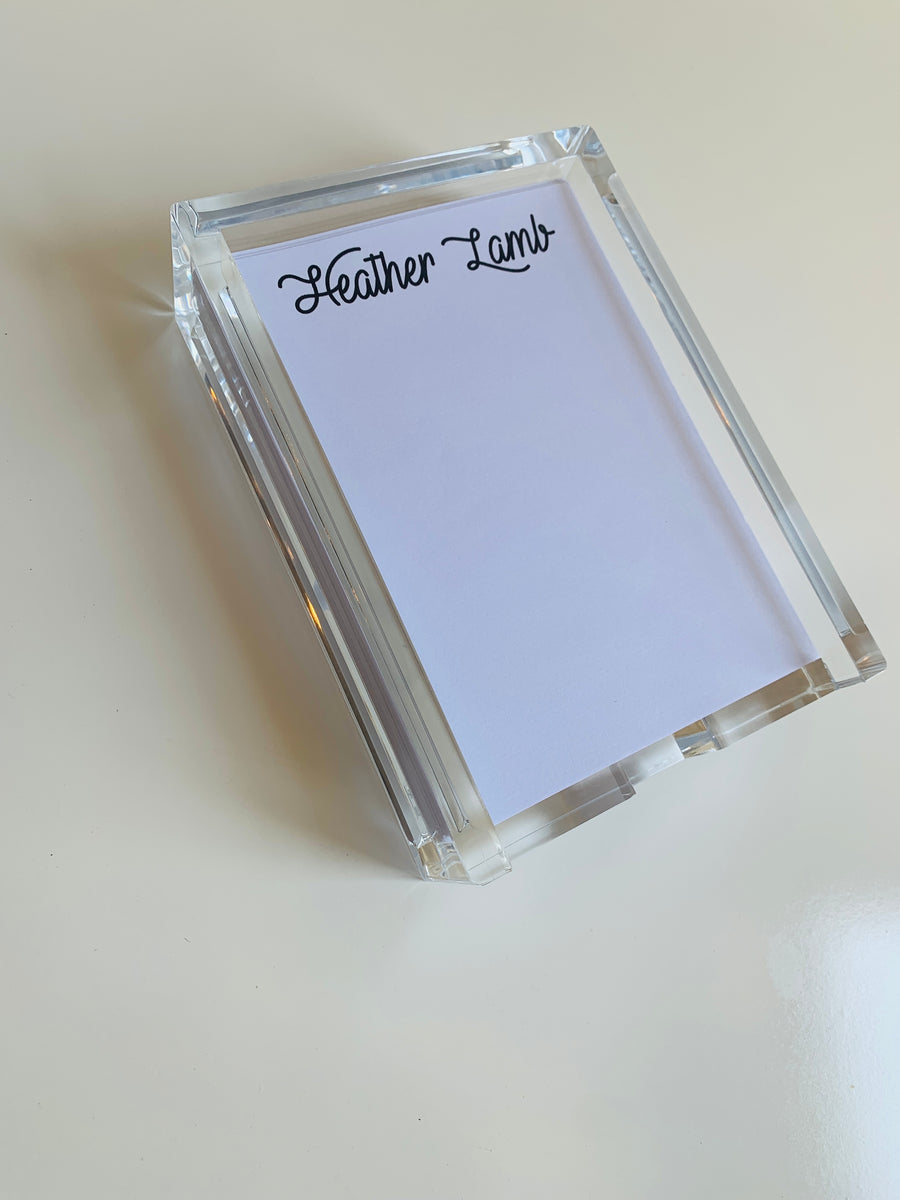 ACRYLIC NOTEPAD HOLDER – The Monogram Shop