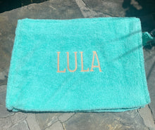 Load image into Gallery viewer, Terry Cloth Makeup Bag with Plastic Liner