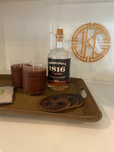 Load image into Gallery viewer, Leather Wrapped Rocks Glasses - Set of 2