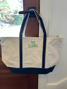 Classic Canvas Tote with Colored Band