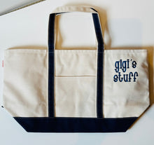 Load image into Gallery viewer, Classic Canvas Tote with Colored Band