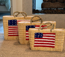 Load image into Gallery viewer, Flag Rattan Basket