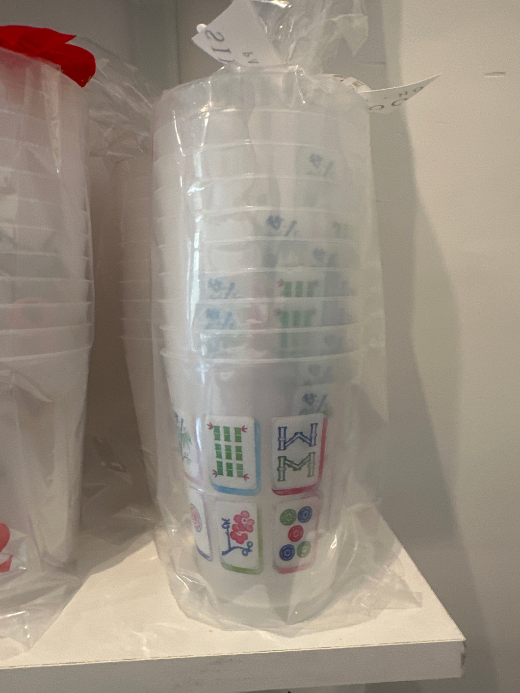 Mahjong Tile Frosted Cups