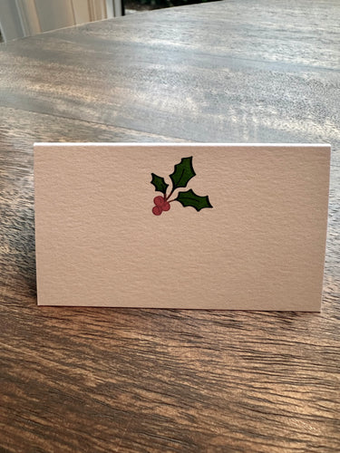 Holly Place Cards