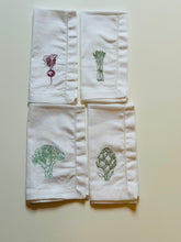 Load image into Gallery viewer, Veggie Dinner Napkins - Set of 4