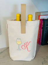 Load image into Gallery viewer, Canvas 2 Bottle Wine Tote