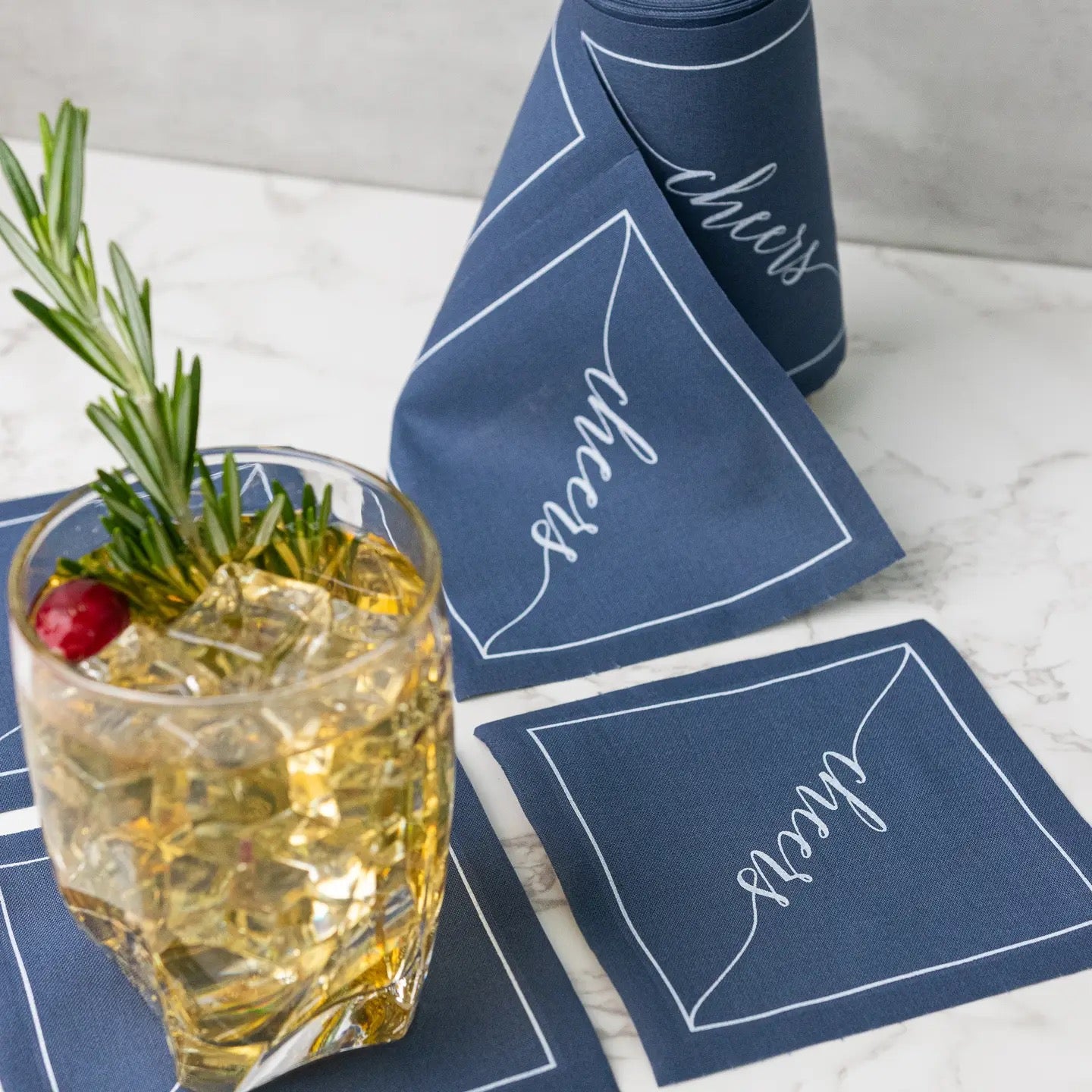Poppies 200 Cocktail Napkins – 24cm 2-Ply Paper – White, Kraft, Black – Party