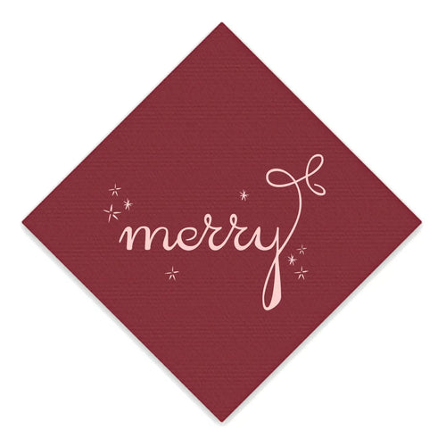 Merry Stars Cocktail Napkin