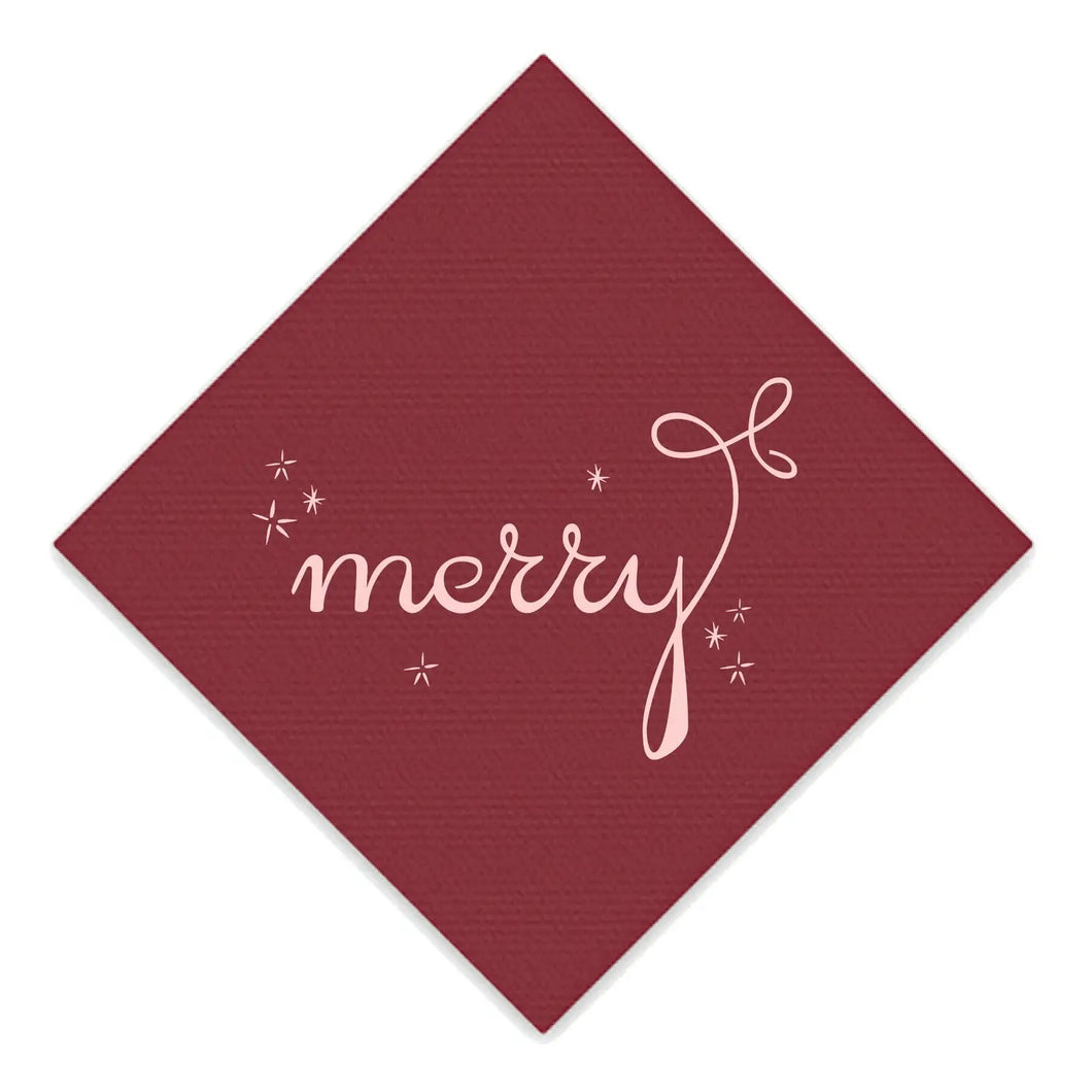 Merry Stars Cocktail Napkin