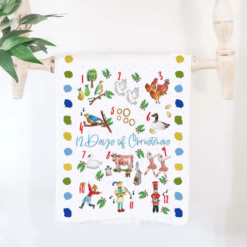 12 Days of Christmas Holiday Towel