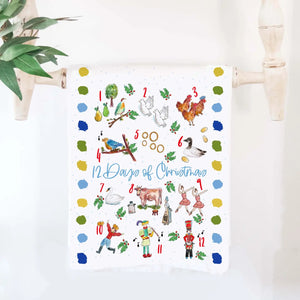 12 Days of Christmas Holiday Towel