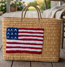 Load image into Gallery viewer, Flag Rattan Basket