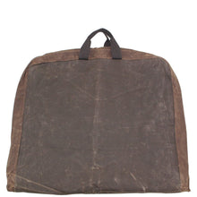 Load image into Gallery viewer, Waxed Canvas Garment Bag Khaki with Olive Trim