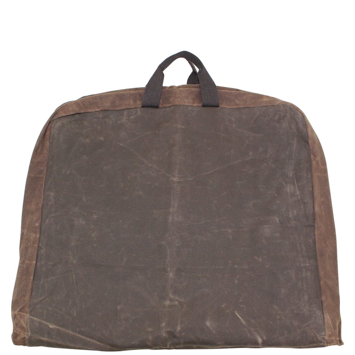 Waxed Canvas Garment Bag Khaki with Olive Trim