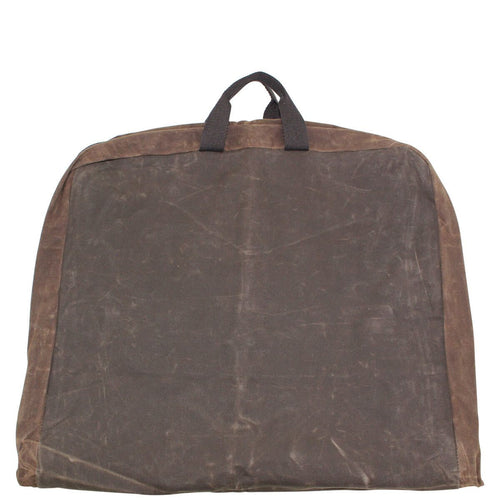 Waxed Canvas Garment Bag Khaki with Olive Trim