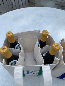 Canvas Wine Tote - 4 bottle