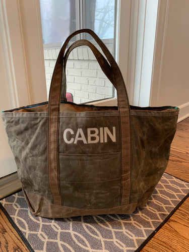 Waxed Canvas Boat Tote