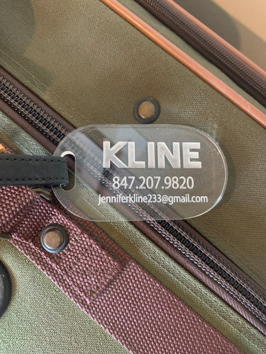 Acrylic Luggage Tag - Engraved