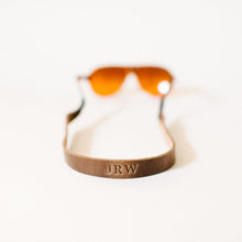 Load image into Gallery viewer, Gentleman&#39;s Monogram Leather Sunglass Strap
