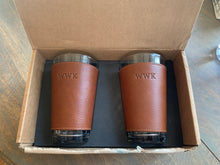 Load image into Gallery viewer, Leather Wrapped Pint Glasses - Set of 2